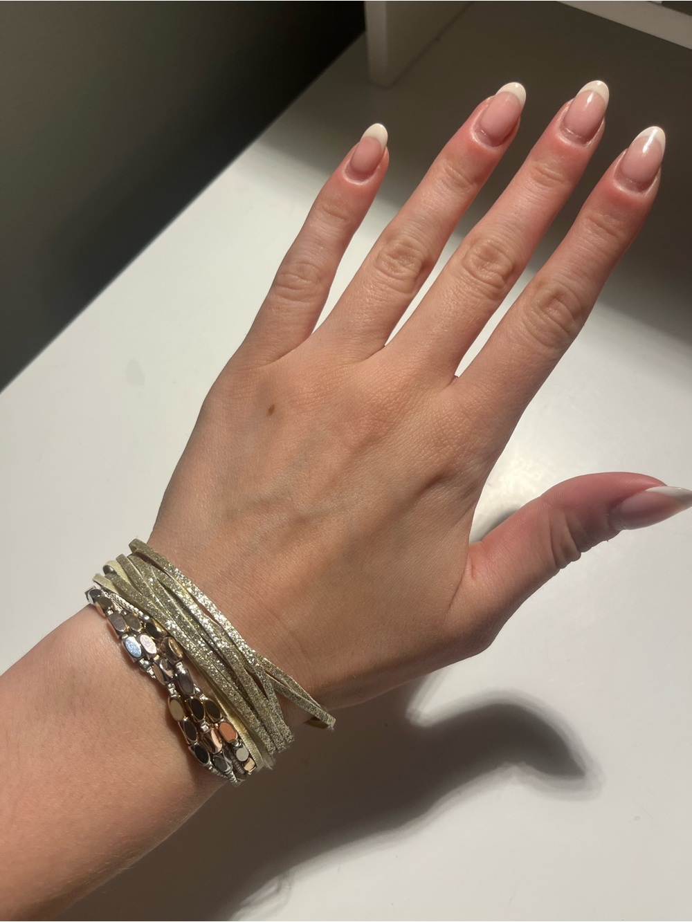 Gold Multi-String Wrap Bracelet - Picture 2 of 4